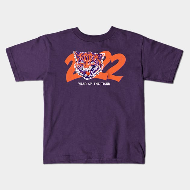 2022 Year of the Tiger // Tiger Football Kids T-Shirt by SLAG_Creative